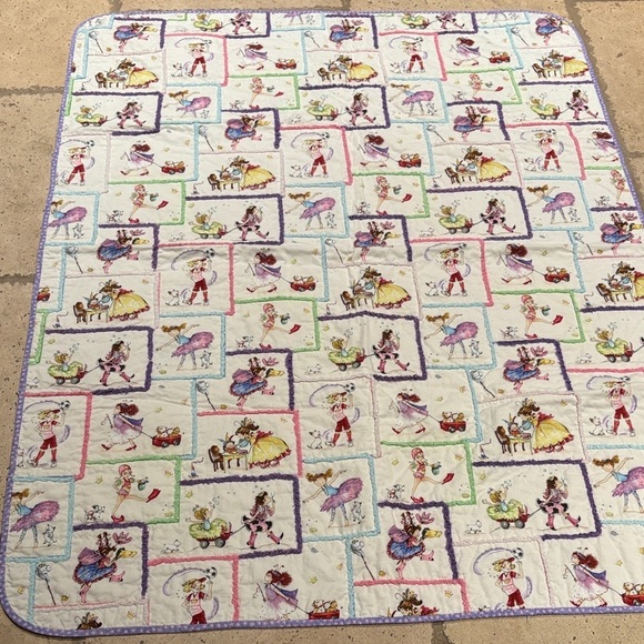 Handmade Personalized Other - Vintage Jack Dempsey Fabric Colorful  Print Handmade Quilt “Personalized”